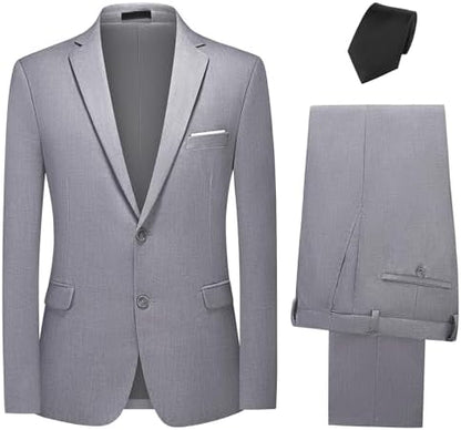 Pánský dvoudílný oblek se sakem na dva knoflíky - klasický a elegantní oblek na svatby a formální příležitosti