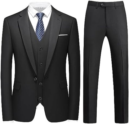 Pánský třídílný oblek se sakem na jeden knoflík a střihem na míru - elegantní oblek na svatby i do práce