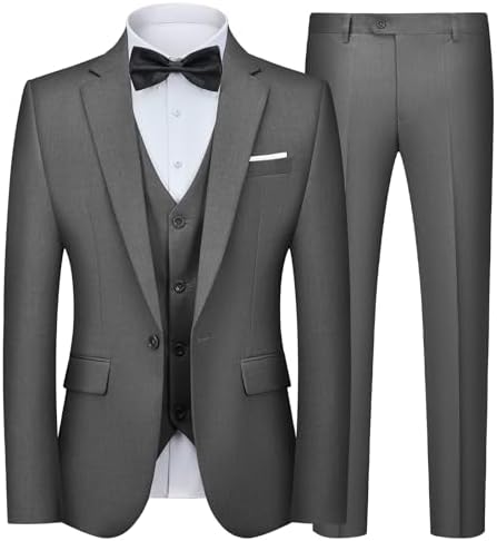 Pánský třídílný oblek ve slim fit střihu – elegantní oblek na míru na svatby a do práce