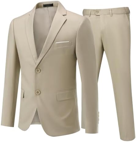 Męski dwuczęściowy garnitur o kroju slim fit - elegancki, szyty na miarę garnitur do pracy, na wesela i oficjalne okazje