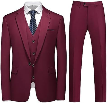 Pánský třídílný oblek se sakem na jeden knoflík a střihem na míru - elegantní oblek na svatby i do práce
