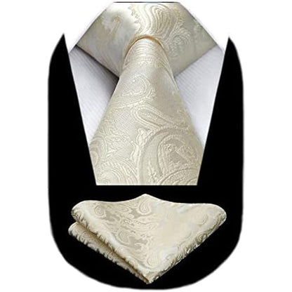 Pánská sada s kravatou z žakáru s paisley vzorem – elegantní doplňky na svatby, večírky a formální události