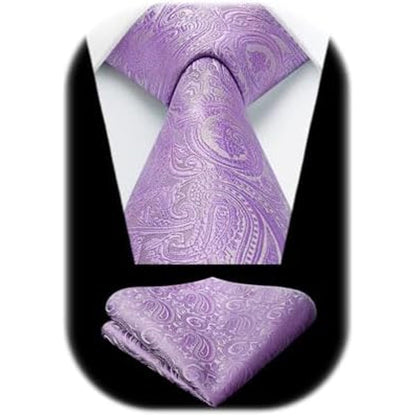 Pánská sada s kravatou z žakáru s paisley vzorem – elegantní doplňky na svatby, večírky a formální události