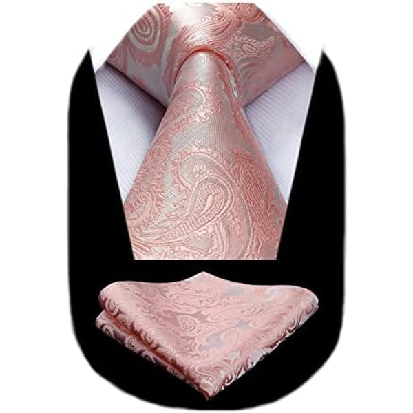 Pánská sada s kravatou z žakáru s paisley vzorem – elegantní doplňky na svatby, večírky a formální události