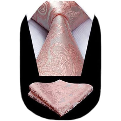 Pánská sada s kravatou z žakáru s paisley vzorem – elegantní doplňky na svatby, večírky a formální události