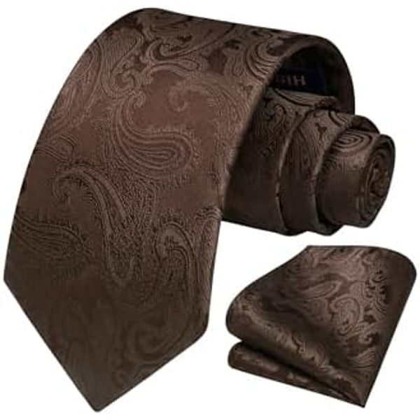 Herre Slipsesæt Med Blomster- Og Paisleymønster – Elegante Accessories Til Bryllupper, Fester Og Formelle Begivenheder