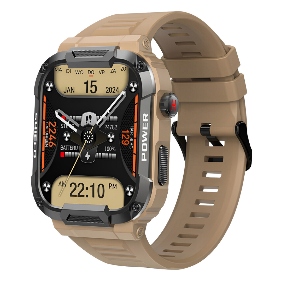 Men's Rugged Smartwatch with IP67 Protection and Fitness Features – Outdoor Watch with Up to 15 Days of Standby Time for Sports, Workouts, and Everyday Wear