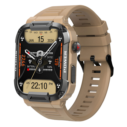 Men's Rugged Smartwatch with IP67 Protection and Fitness Features – Outdoor Watch with Up to 15 Days of Standby Time for Sports, Workouts, and Everyday Wear