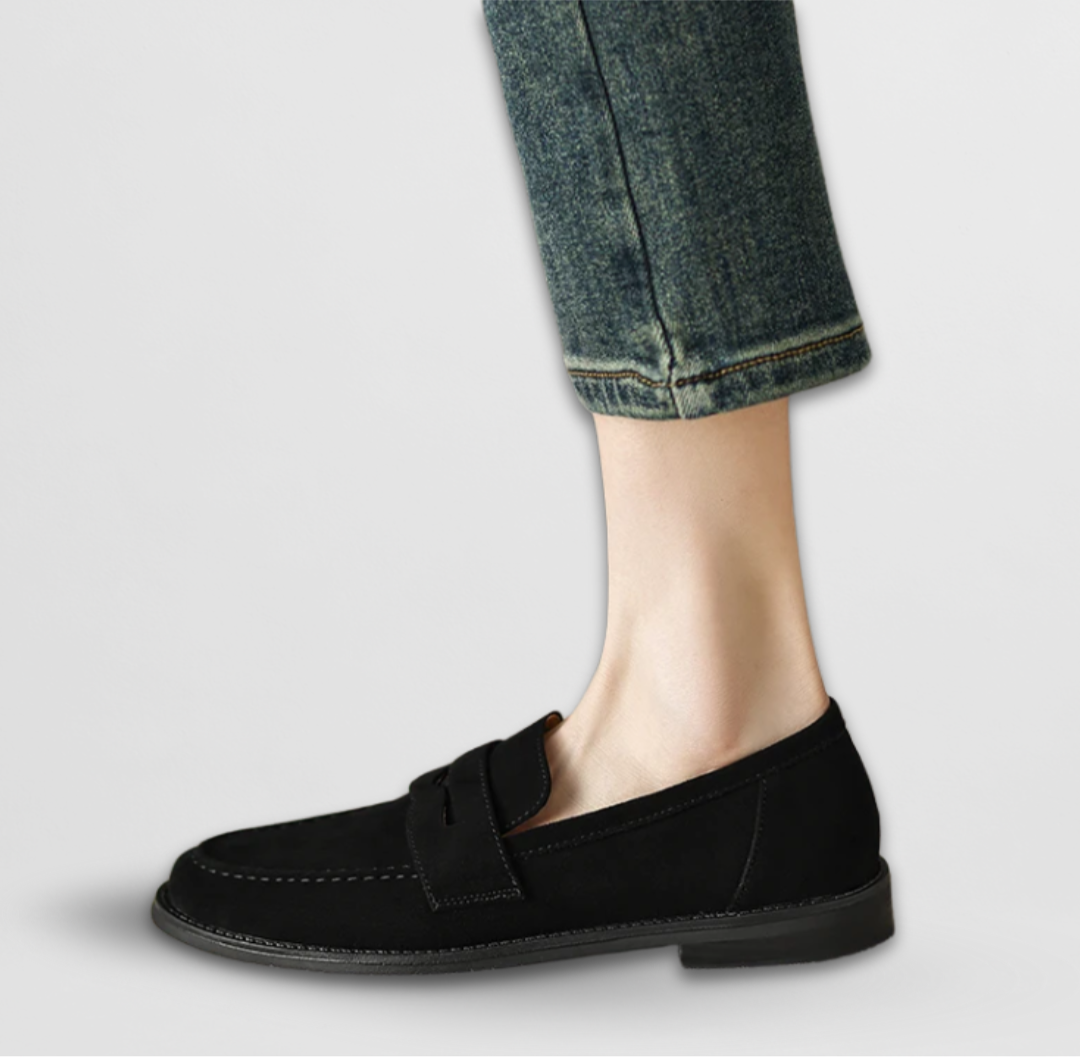 Dame Ruskindsinspirerede Penny Loafers Klassiske Flade Hverdagssko