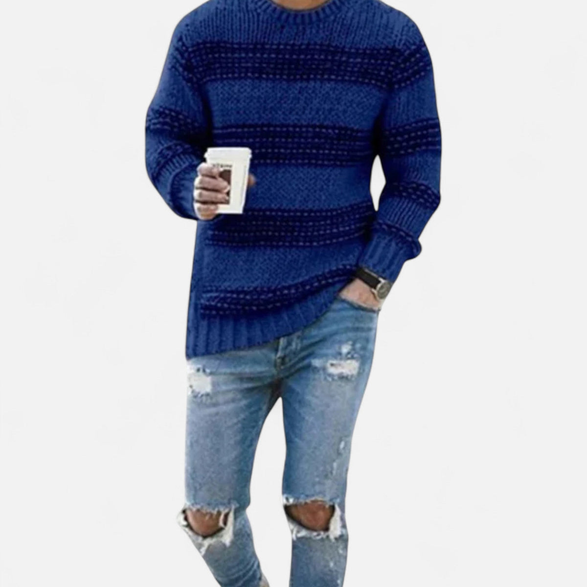 Men's Winter Pullover – Warm Sweater for Autumn, Winter, Everyday Wear, and Smart Casual Style