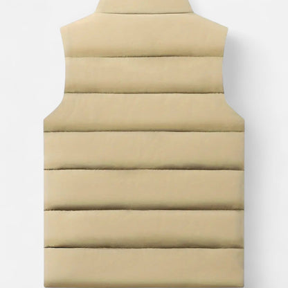 Men's Quilted Winter Vest - Warm Layered Outerwear for Fall, Winter, Everyday Wear, and Leisure