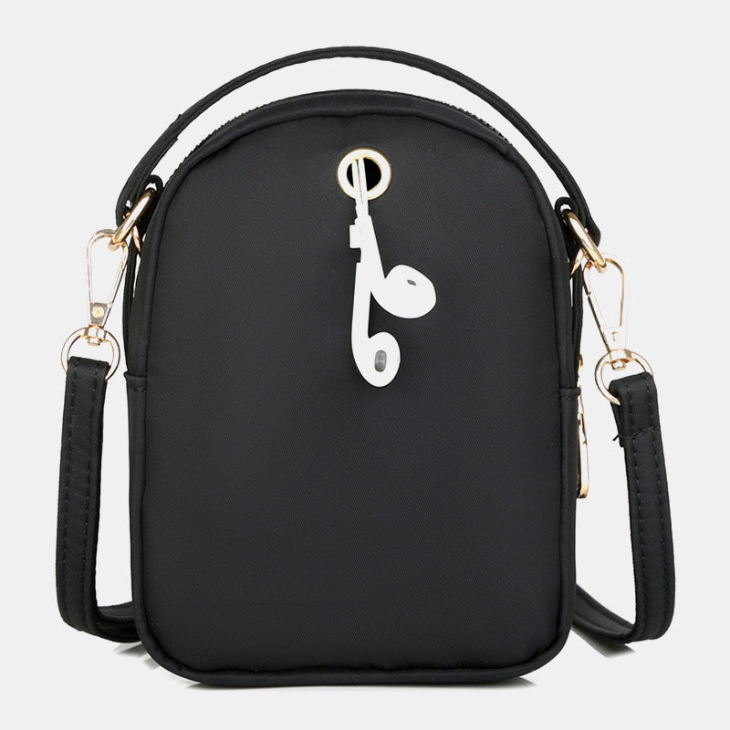 Dame Quiltet Mini-crossbody-taske Til Telefon Med Flere Lommer – Kompakt Taske Med Justerbar Skulderrem Til Hverdagsbrug, Shopping Og Fritid