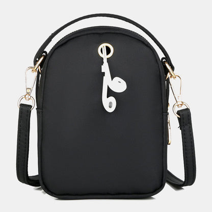Dame Quiltet Mini-crossbody-taske Til Telefon Med Flere Lommer – Kompakt Taske Med Justerbar Skulderrem Til Hverdagsbrug, Shopping Og Fritid