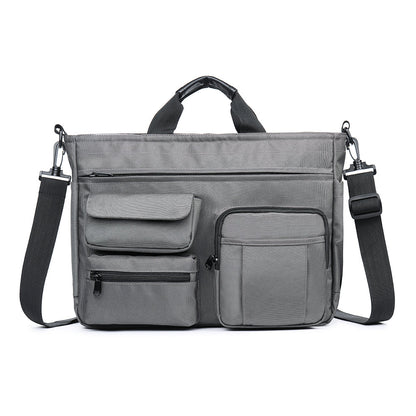 Herre Nylon Messenger-taske Med Flere Lommer Og Laptoprum – Rummelig Crossbody-arbejdstaske Med Organiserede Rum Til Arbejde, Studie Og Rejser