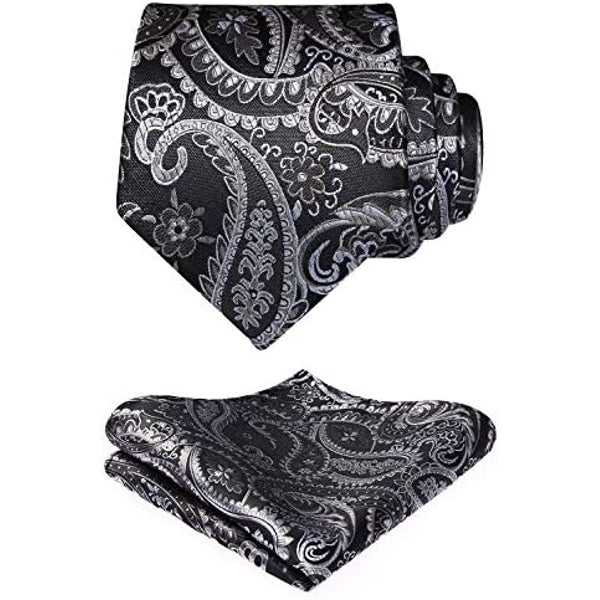 Pánská sada s kravatou z žakáru s paisley vzorem – elegantní doplňky na svatby, večírky a formální události