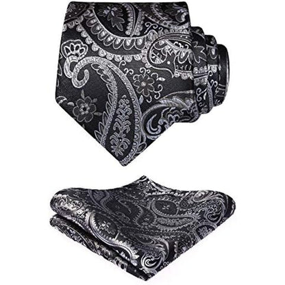 Pánská sada s kravatou z žakáru s paisley vzorem – elegantní doplňky na svatby, večírky a formální události