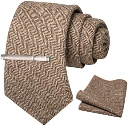 Herre Slipsesæt I Cashmere Og Uld Med Tekstureret Design – Elegante Accessories Til Et Raffineret Og Klassisk Look