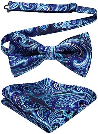 Herre Butterfly-sæt Med Paisleymønster – Elegante Accessories Til Bryllupper, Fester Og Formelle Begivenheder