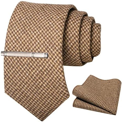 Herre Slipsesæt I Cashmere Og Uld Med Tekstureret Design – Elegante Accessories Til Et Raffineret Og Klassisk Look
