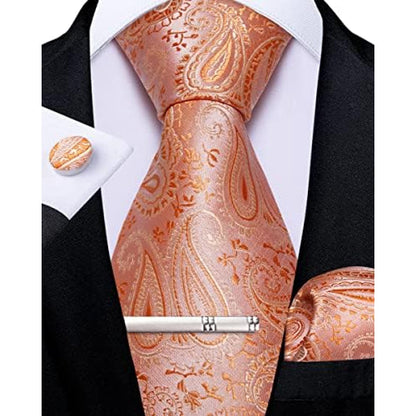 Herre Formelt Slipsesæt Med Paisleymønster – Elegante Accessories Til Bryllupper, Fester Og Særlige Anledninger