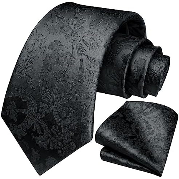 Herre Slipsesæt Med Blomster- Og Paisleymønster – Elegante Accessories Til Bryllupper, Fester Og Formelle Begivenheder