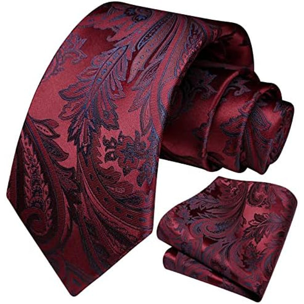 Herre Slipsesæt Med Blomster- Og Paisleymønster – Elegante Accessories Til Bryllupper, Fester Og Formelle Begivenheder