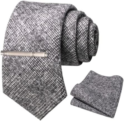 Herre Slipsesæt I Cashmere Og Uld Med Tekstureret Design – Elegante Accessories Til Et Raffineret Og Klassisk Look