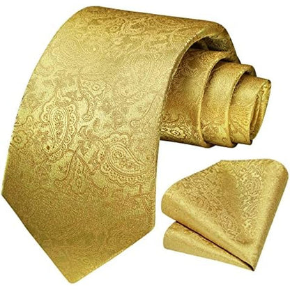 Pánská sada s kravatou z žakáru s paisley vzorem – elegantní doplňky na svatby, večírky a formální události