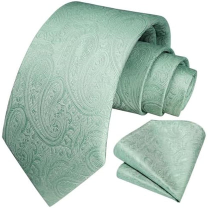 Pánská sada s kravatou z žakáru s paisley vzorem – elegantní doplňky na svatby, večírky a formální události