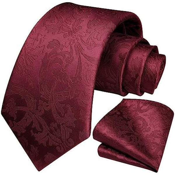 Herre Slipsesæt Med Blomster- Og Paisleymønster – Elegante Accessories Til Bryllupper, Fester Og Formelle Begivenheder