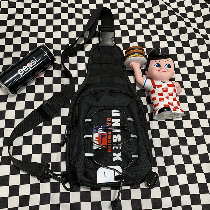 Dame Utility-sling-taske Med Flere Lommer Og Bungee-snore – Praktisk Crossbody-brysttaske Til Hverdagsbrug, Rejser Og Fritid