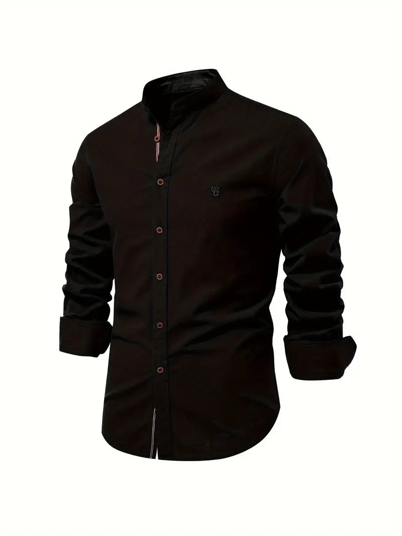 Herre Skjorte Med Mandarin Krave Til Smart Casual Stil