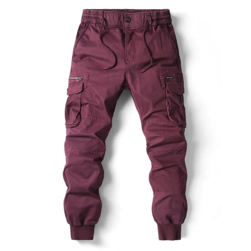 Męskie spodnie cargo jogger z wieloma kieszeniami – funkcjonalne spodnie utility do stylizacji streetwearowych, na czas wolny, na co dzień i w swobodnym stylu