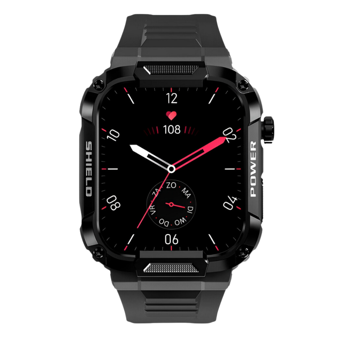 Men's Rugged Smartwatch with IP67 Protection and Fitness Features – Outdoor Watch with Up to 15 Days of Standby Time for Sports, Workouts, and Everyday Wear