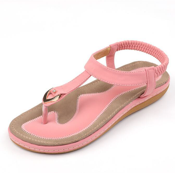 Sandale de damă tip T cu bareta elastică la călcâi – Sandale clasice de vară pentru vacanță, purtare zilnică, plajă și ocazii relaxate