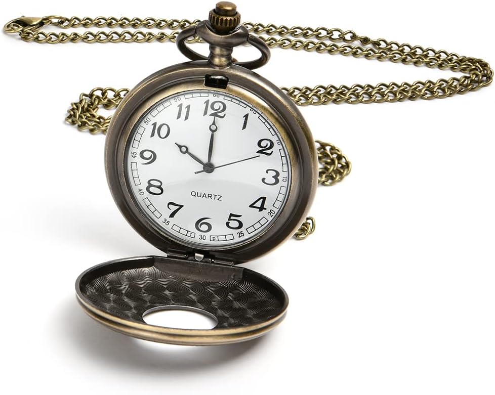 Herre Vintage Lommeur Med Kvartsurværk Og Kæde – Klassisk Accessory Til Elegante Og Formelle Outfits