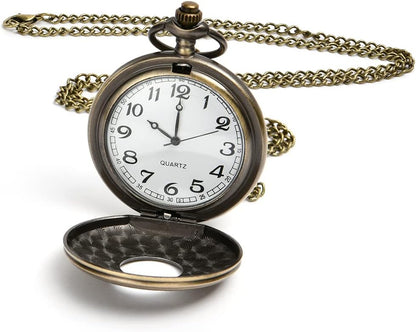 Herre Vintage Lommeur Med Kvartsurværk Og Kæde – Klassisk Accessory Til Elegante Og Formelle Outfits
