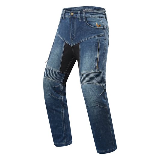 Men's Protective Motorcycle Jeans in Reinforced Denim with Removable Protection - Durable Riding Pants for Autumn, Winter and Motorcycle Riding