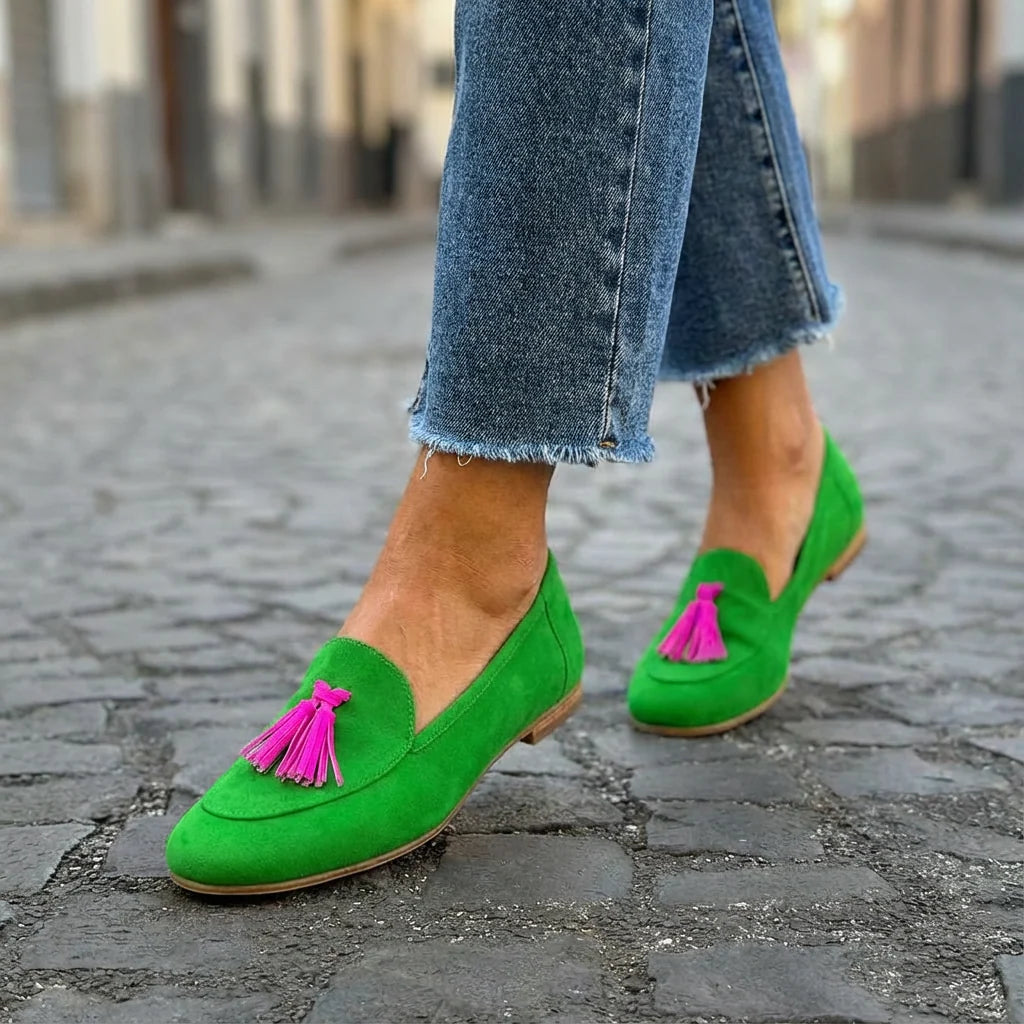 Dame Flade Loafers I Ruskind – Blødt Slip-On-Fodtøj Til Bydage Og Smart Casual-Outfits