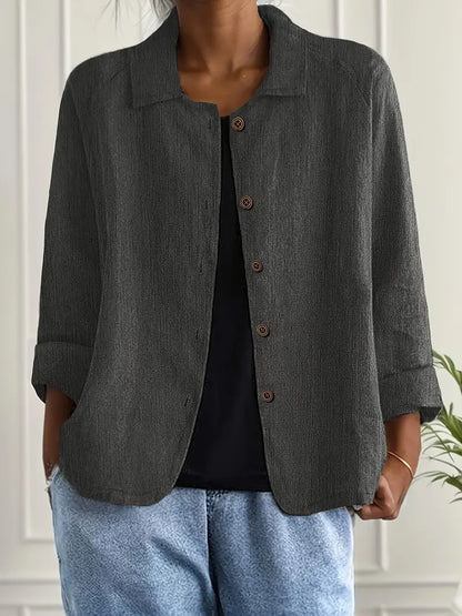 Cárdigan ligero tipo camisa para mujer con cierre de botones – Cárdigan ligero y versátil para uso diario, tiempo libre, oficina y estilo de capas