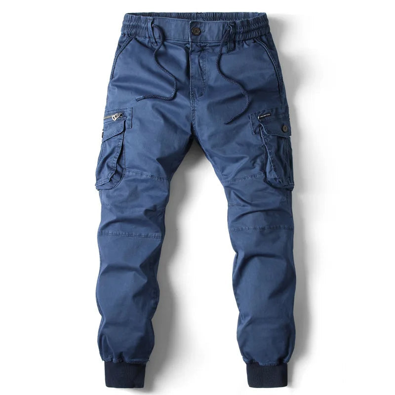 Męskie spodnie cargo jogger z wieloma kieszeniami – funkcjonalne spodnie utility do stylizacji streetwearowych, na czas wolny, na co dzień i w swobodnym stylu