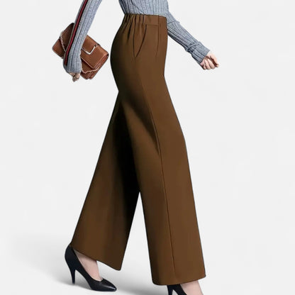 Women's High-Waisted Wide-Leg Trousers – Elegant Wide-Leg Design for the Office, Everyday Wear, Holidays and Smart-Casual Style