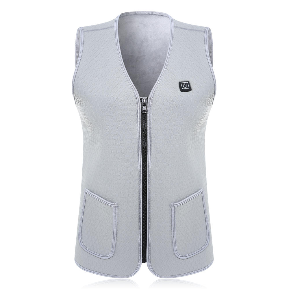 Chaleco eléctrico calefactable para hombre con corte entallado y cremallera completa - Capa cálida de invierno con calor ajustable para los días fríos, el uso diario y las actividades al aire libre