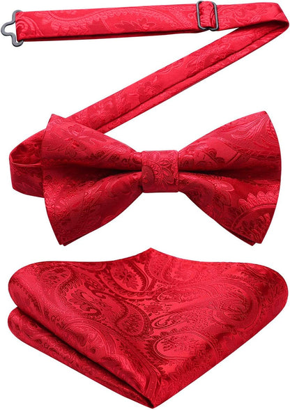 Herre Butterfly-sæt Med Paisleymønster – Elegante Accessories Til Bryllupper, Fester Og Formelle Begivenheder