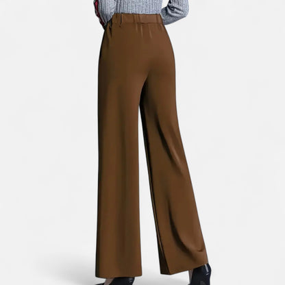 Women's High-Waisted Wide-Leg Trousers – Elegant Wide-Leg Design for the Office, Everyday Wear, Holidays and Smart-Casual Style