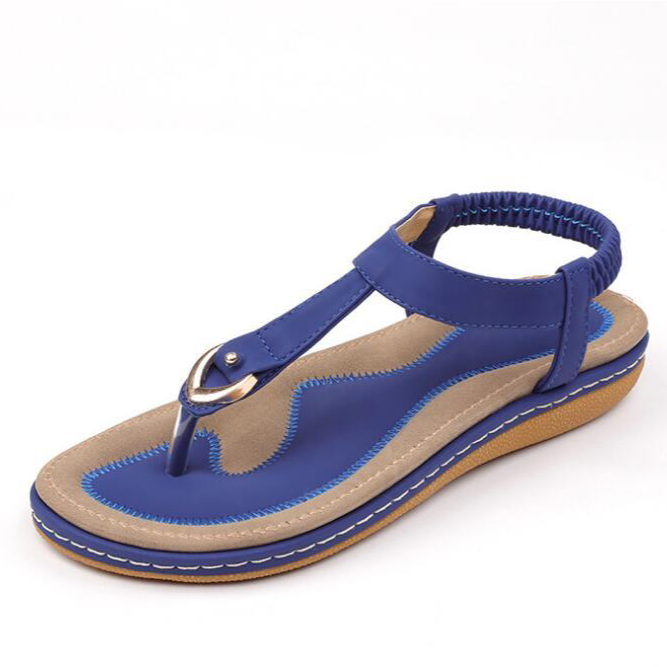 Sandale de damă tip T cu bareta elastică la călcâi – Sandale clasice de vară pentru vacanță, purtare zilnică, plajă și ocazii relaxate