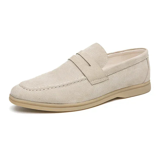 Men's Suede-Look Penny Loafers – Comfortable, Non-Slip Shoes for Smart-Casual Wear