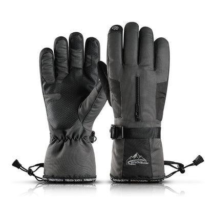 Guantes de invierno impermeables para hombre compatibles con pantallas táctiles, con diseño térmico y cortavientos - guantes cálidos con agarre antideslizante para ciclismo, snowboard y uso en exteriores