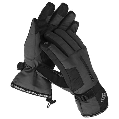 Guantes de invierno impermeables para hombre compatibles con pantallas táctiles, con diseño térmico y cortavientos - guantes cálidos con agarre antideslizante para ciclismo, snowboard y uso en exteriores