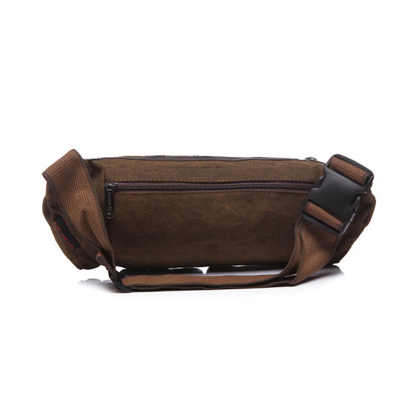 Herre Vintage Bæltetaske I Canvas Med Flere Lommer – Praktisk Utility-taske Med Justerbar Crossbody-rem Til Hverdagsbrug, Rejser Og Fritid